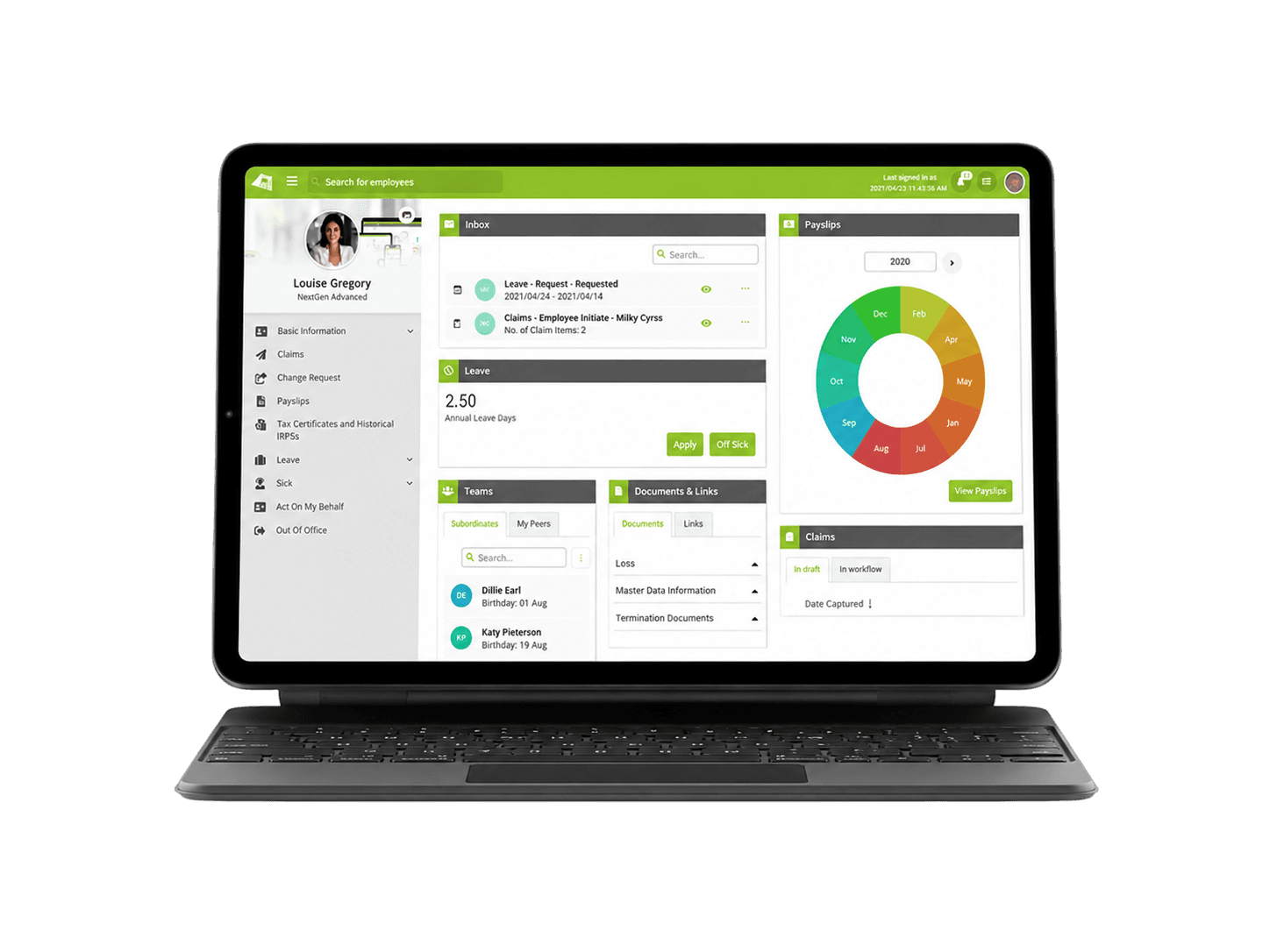 PaySpace iPad Dashboard